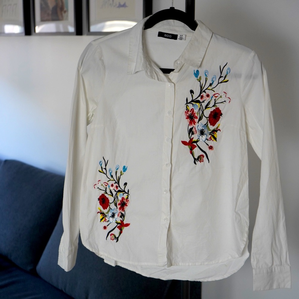 BDG Urban Outfitters Floral Button Up Shirt